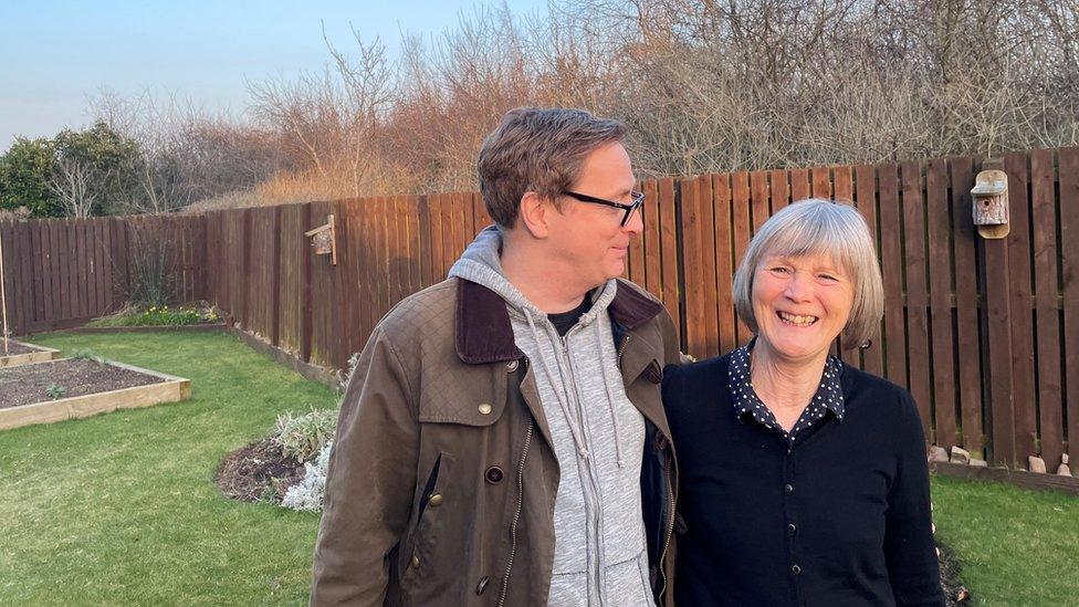 Stuart with his mum, Val