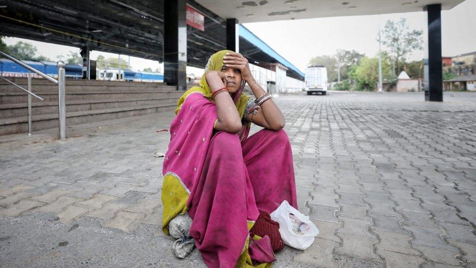 Many are stuck at railway stations after travel services were suspended on Tuesday