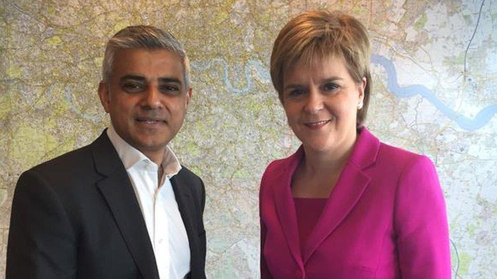 Sadiq Khan and Nicola Sturgeon