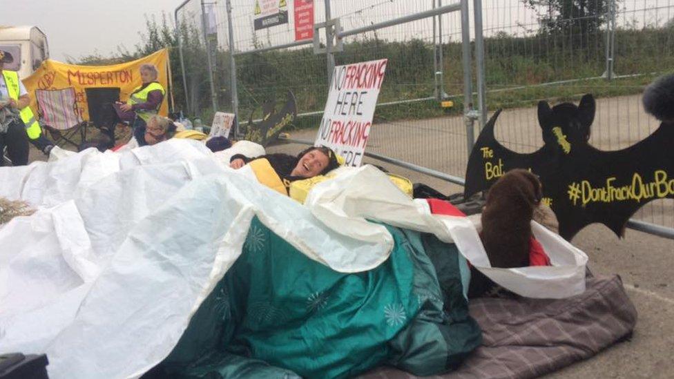 Protesters at Kirby Misperton