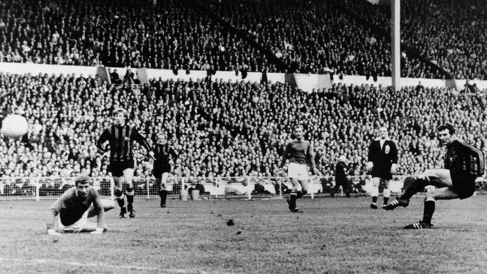 Leicester City lose the 1969 FA Cup final to Manchester City