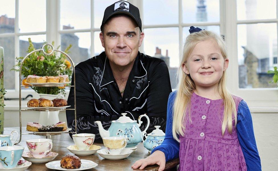 Robbie Williams and Clara Ross