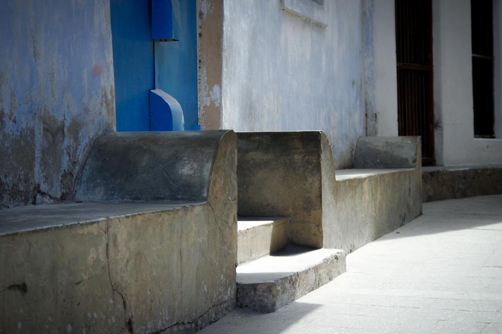 Seats outside house in Stone Bridge, Zanzibar