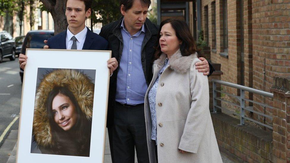 Ednan-Laperouse family hold photo of Natasha