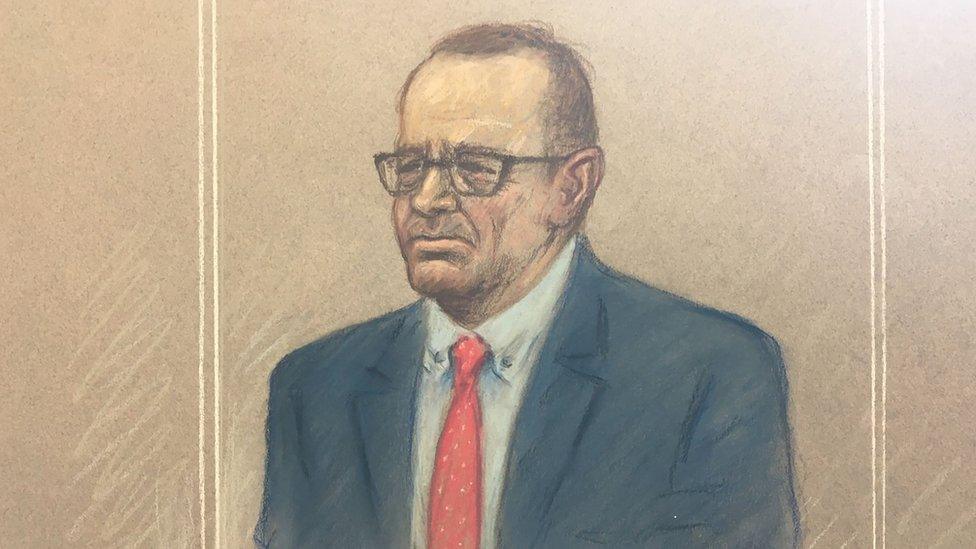 Courtroom sketch of Kevin Spacey 03/07/2023