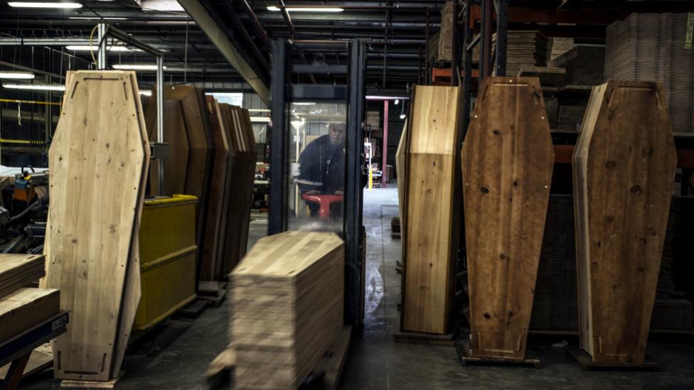 A coffin factory in France