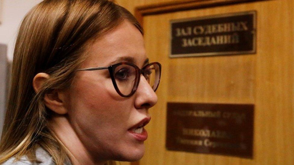 Russian TV personality Ksenia Sobchak (file picture)