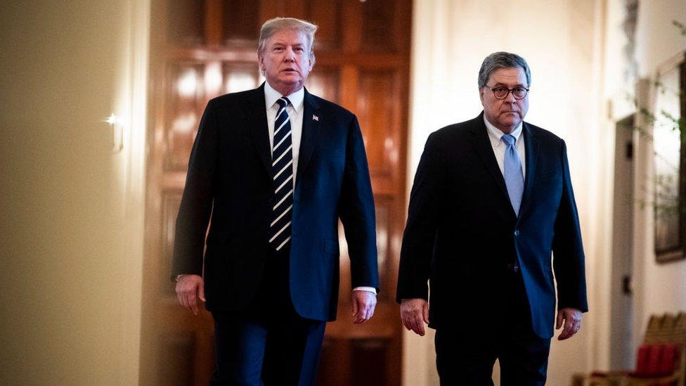 Donald Trump and William Barr