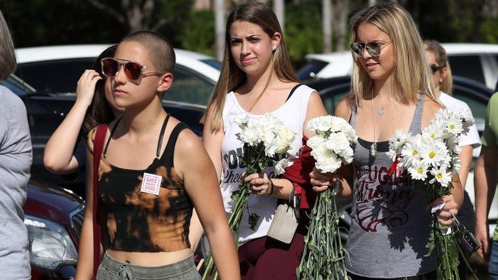 Marjory Stoneman Douglas High School walk to school campus. Photo: 25 February 2018