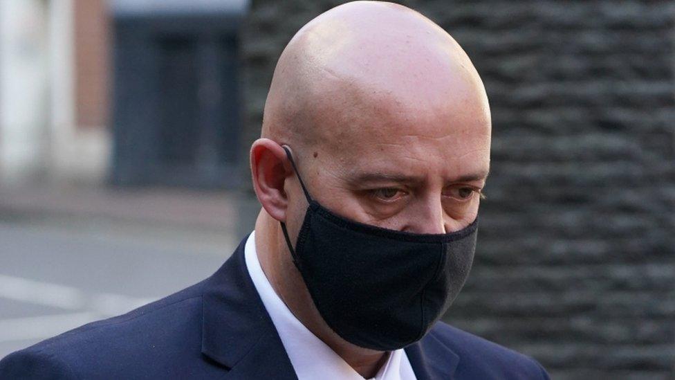 PC Benjamin Monk arrives at Birmingham Crown Court on 2 June