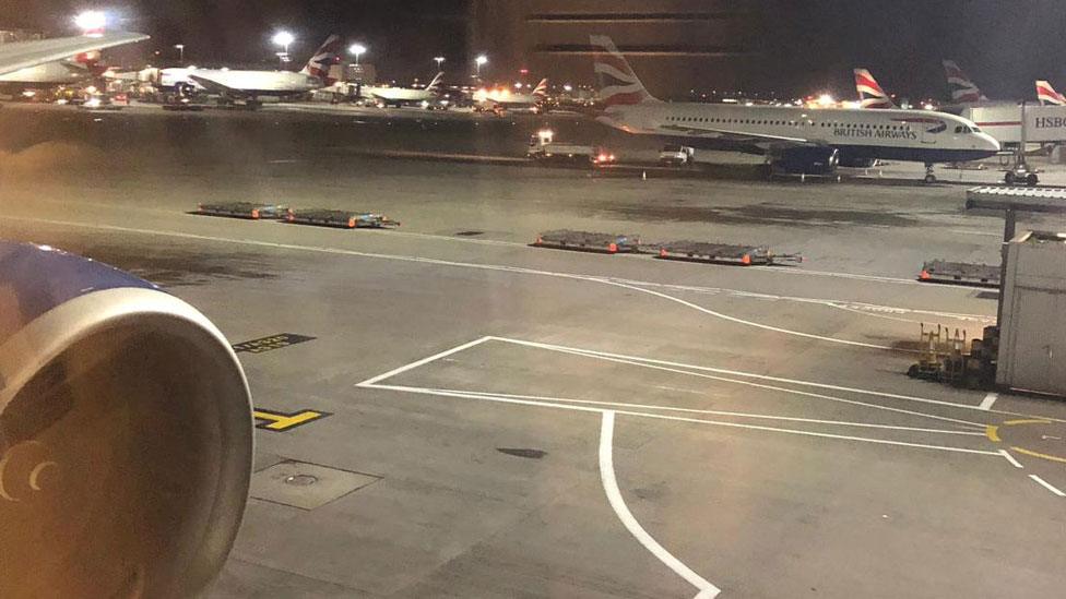 British Airways aircraft on the tarmac at Heathrow