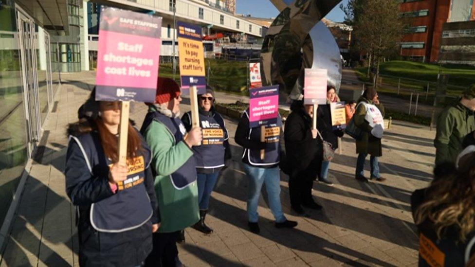 Picket at Queen Elizabeth Hospital