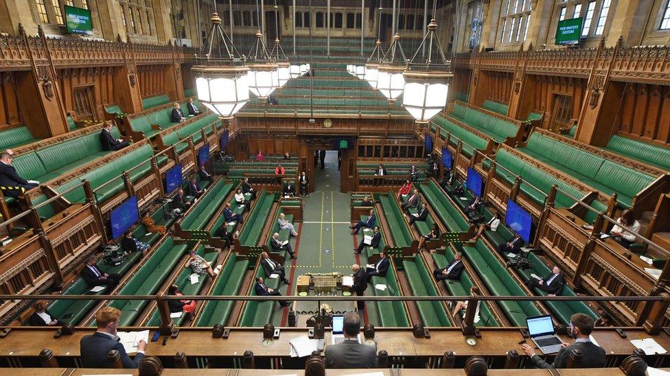 House of Commons under social distancing rules