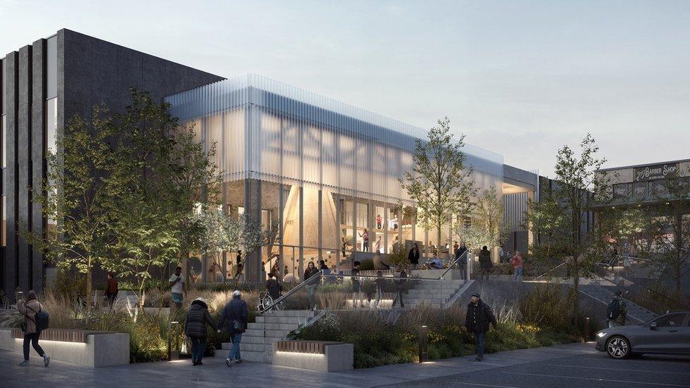 Artist's impression of the new leisure centre at West Denton