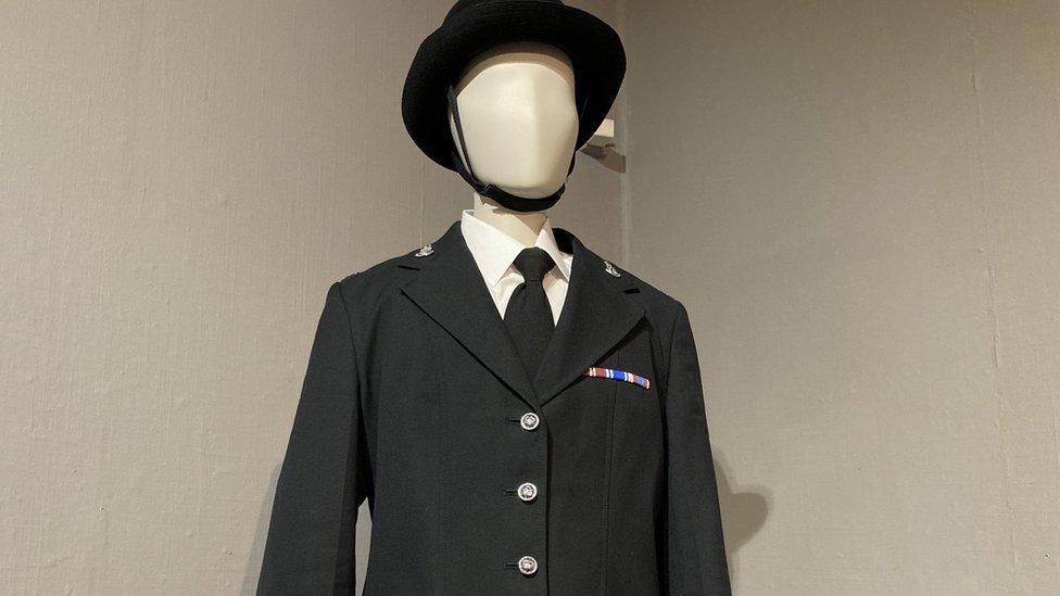 Police uniform on display at the museum