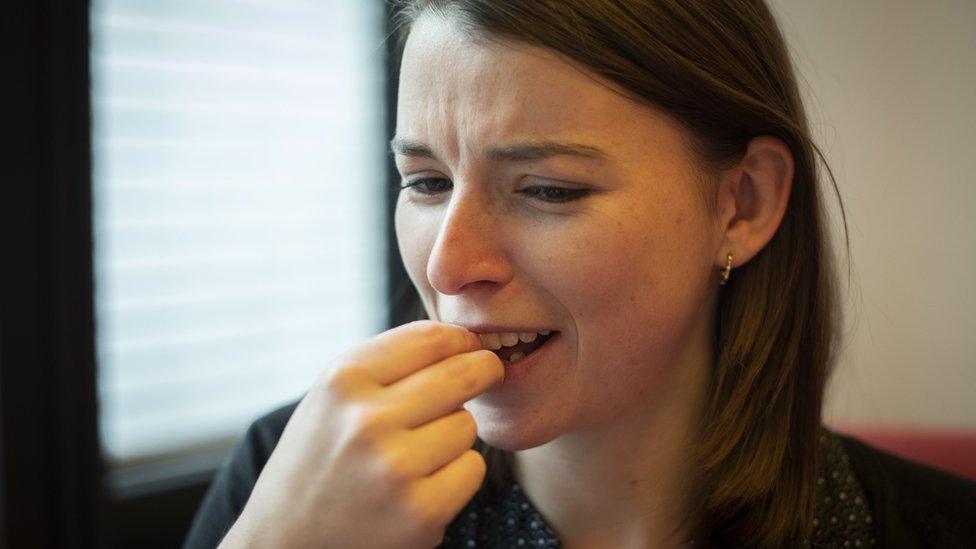 Becky eating a cricket