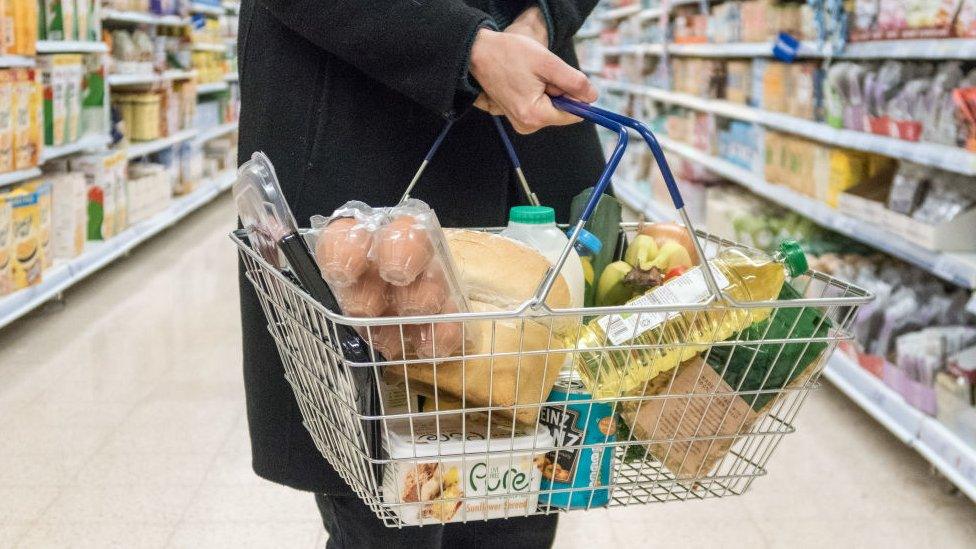 A supermarket basket