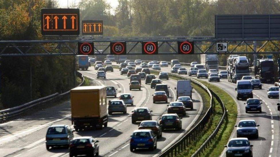 Cars on motorway