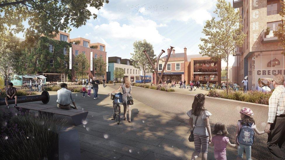 Artist's impression of the revamped Gateshead High Street