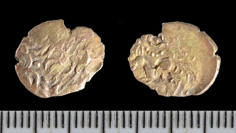 Uninscribed gold quarter stater