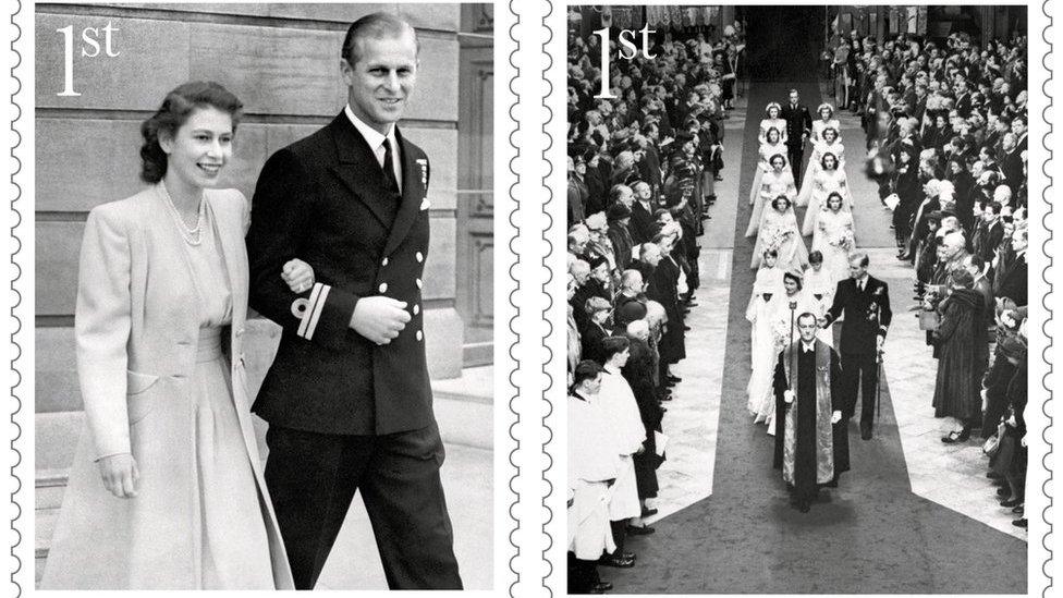 Royal Mail commemorative stamps for the Queen's 70th wedding anniversary