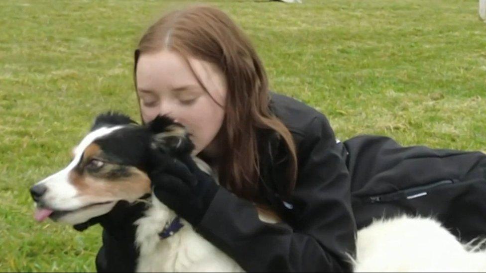 Maisie and her dog Dennis.