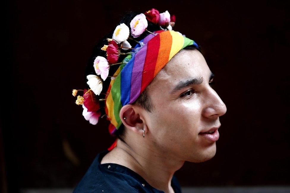 An activist at the banned Istanbul Trans Pride event, 19 June, 2016