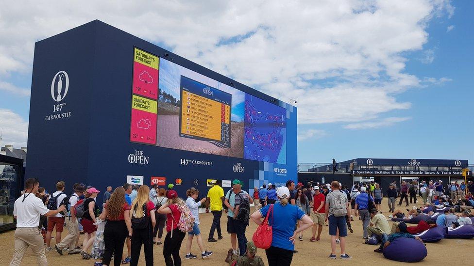 The Open Championship at Carnoustie Golf Club in Scotland