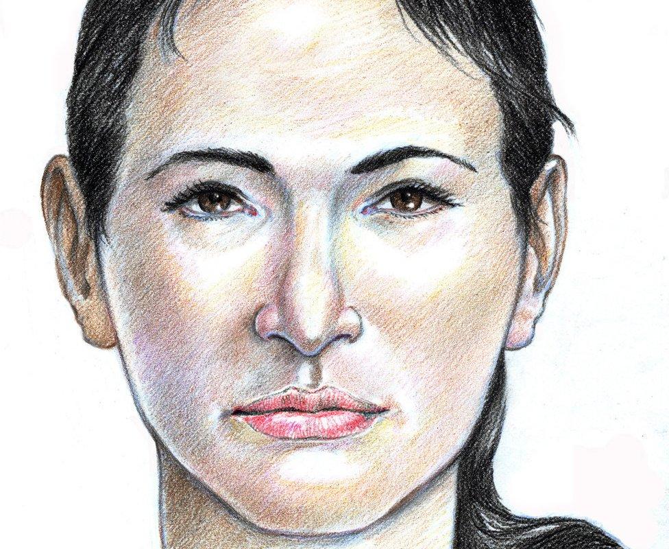 Updated forensic drawing of the Isdal Woman