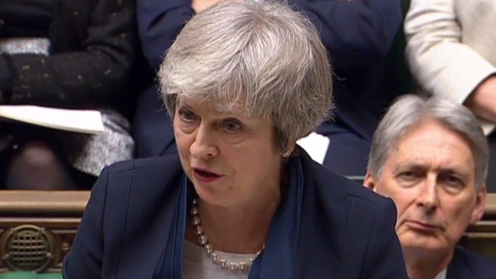 Theresa May in Commons