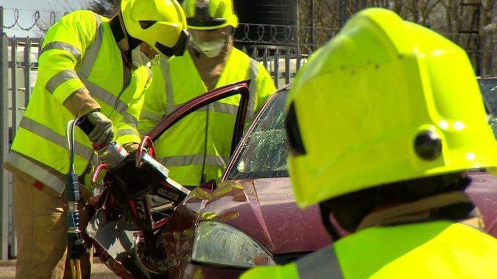 Firefighters training in Aberdeen