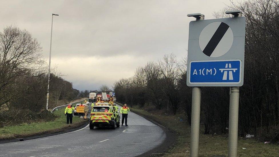 Emergency services near the scene