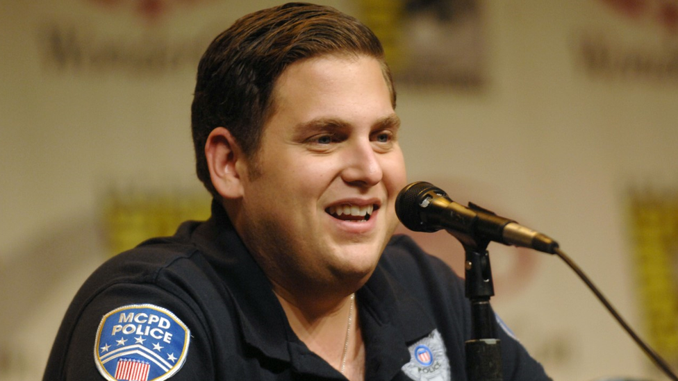 Jonah Hill at a press conference