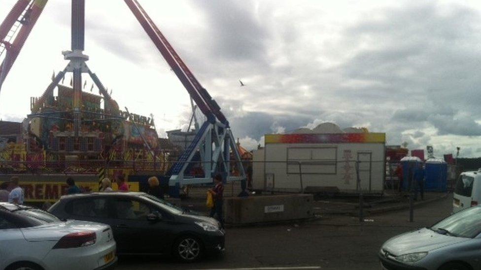 Fairground ride in Ayr