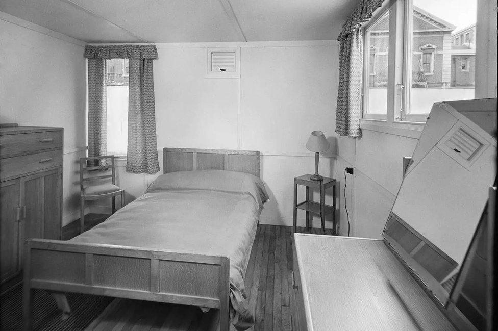 Utility Furniture in the best bedroom of a prefabricated US House in the Tate Gallery