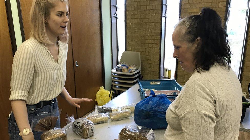 Volunteer at the Hope Centre food bank in Northampton