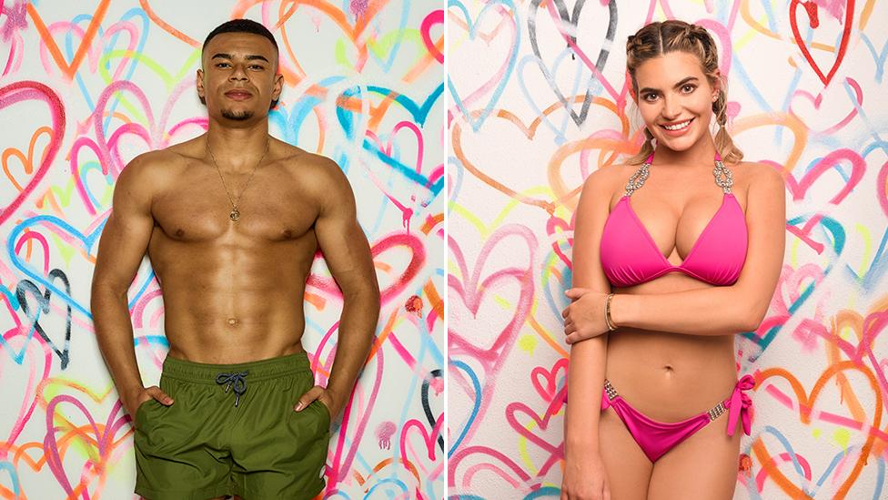 Love Island contestants Wes and Megan