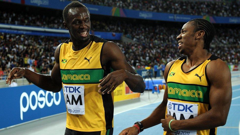 Usain Bolt and training partner Yohan Blake