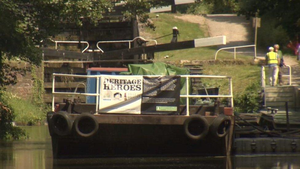 Heritage Heroes boat at Ryeford