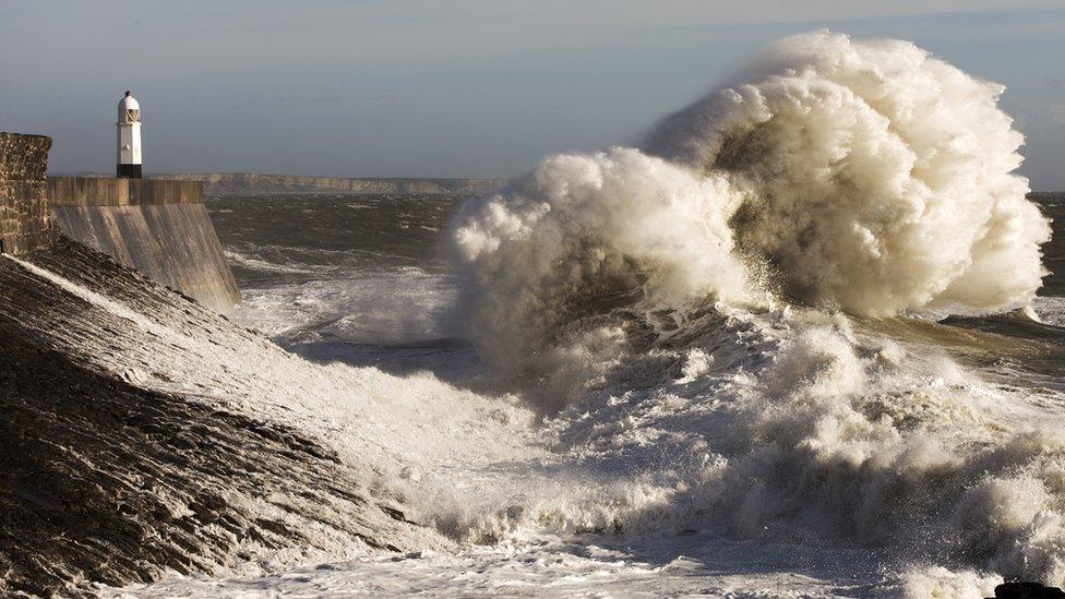 The wild sea - The awesome power of nature as Storm Doris hits the coast at Porthcawl in this pic by Susan Dobbs