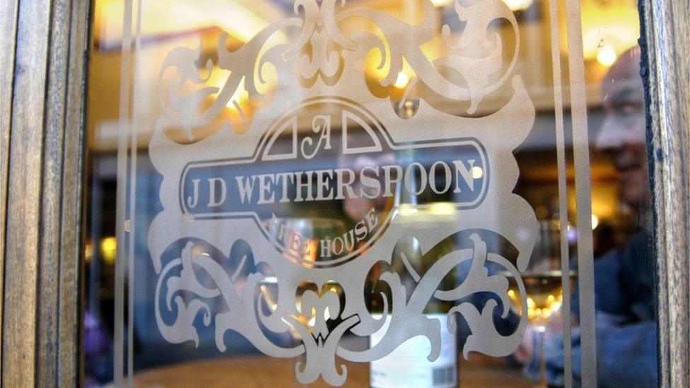 JD Wetherspoon sign