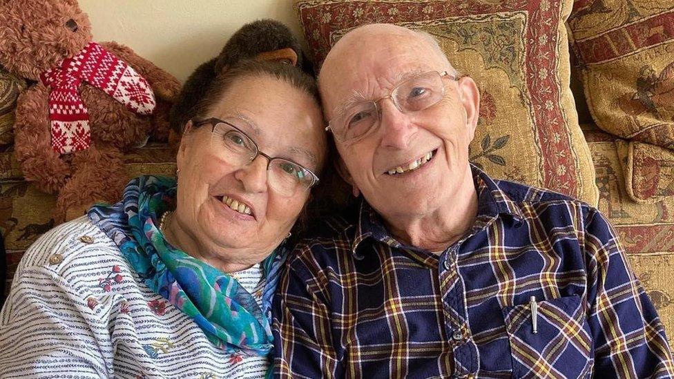 Margaret and John Lawes sitting together