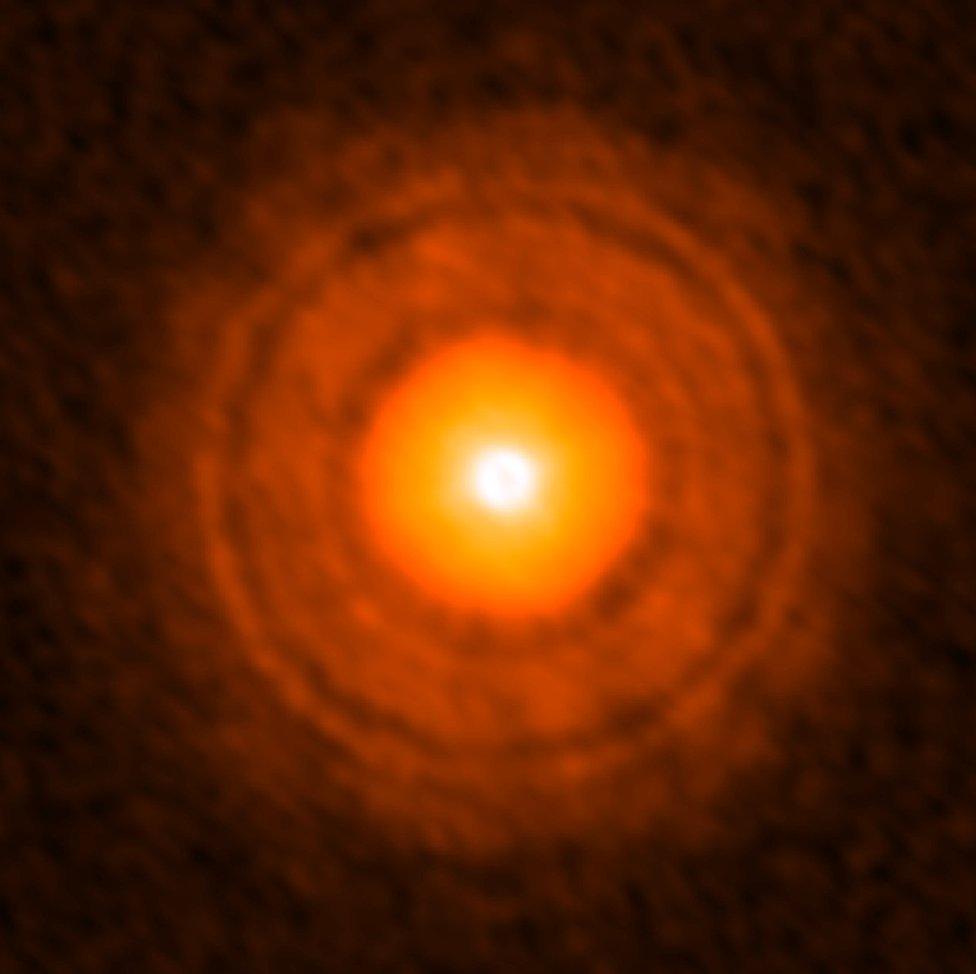 Star's dust cloud gives birth to giant planet - BBC News