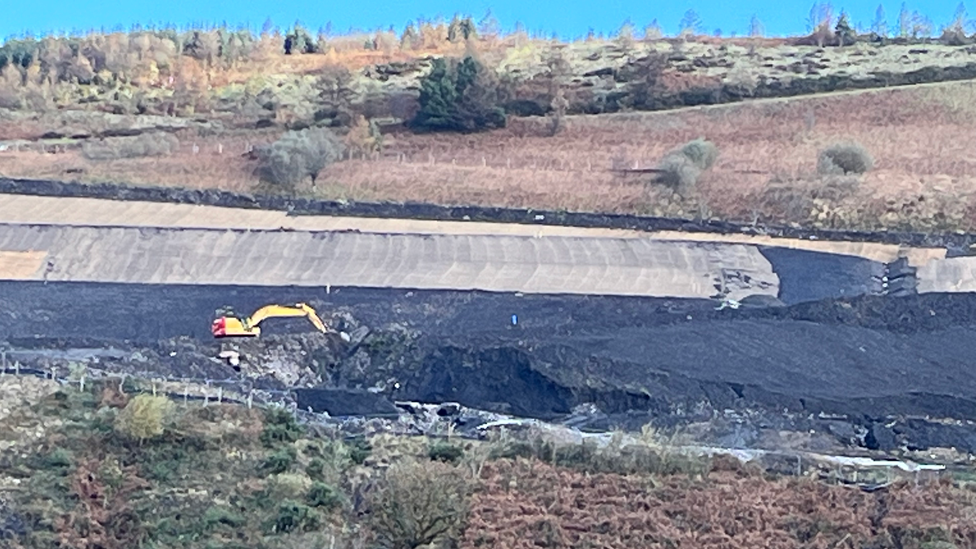 Maintenance work continues on the Tylorstown tip in Rhondda