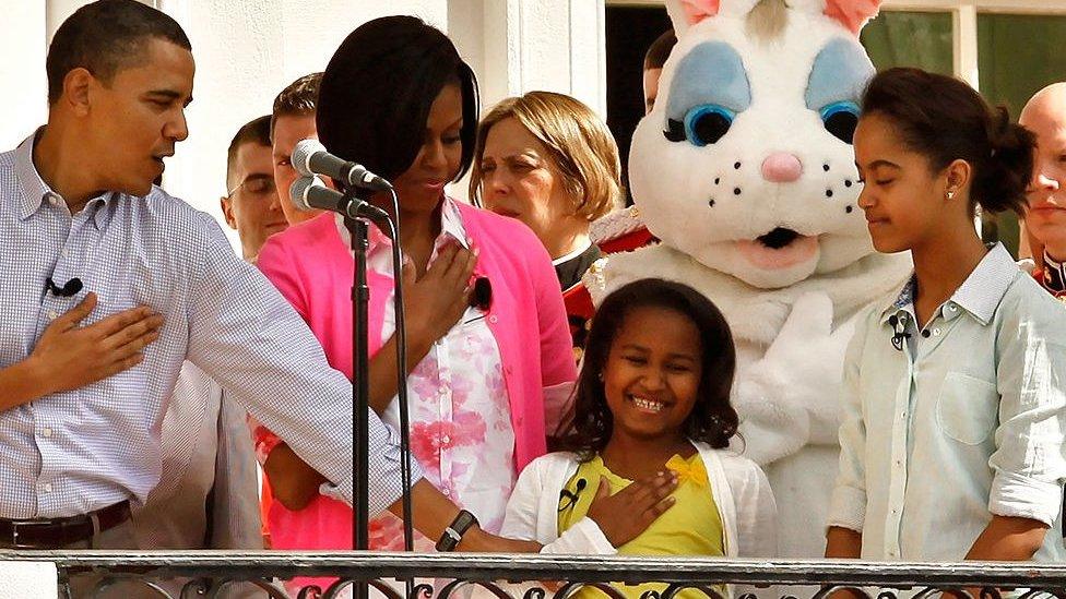 Obamas at Easter Egg Roll, 2010