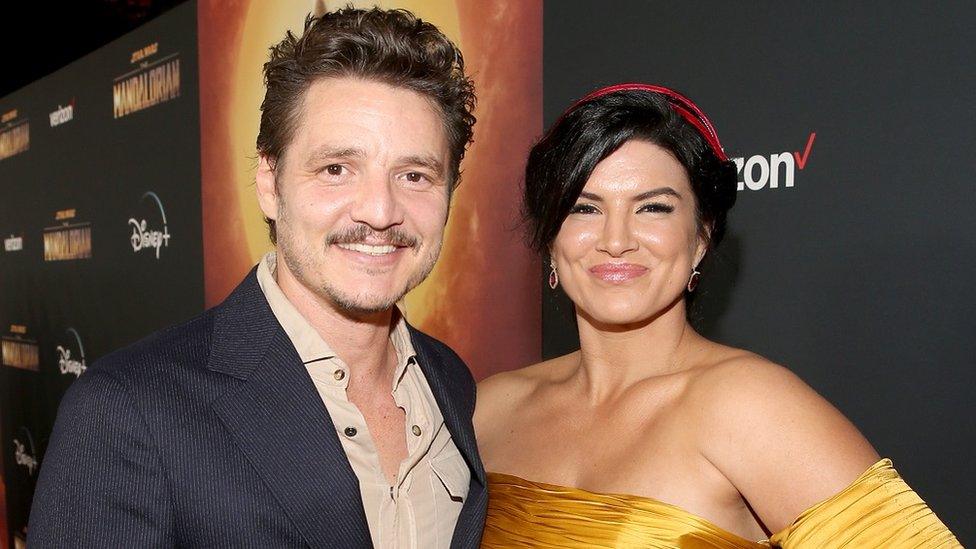 Pedro Pascal and Gina Carano