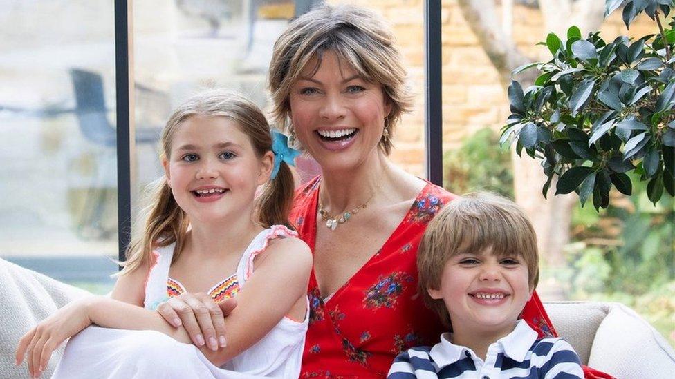 Kate Silverton with her two children