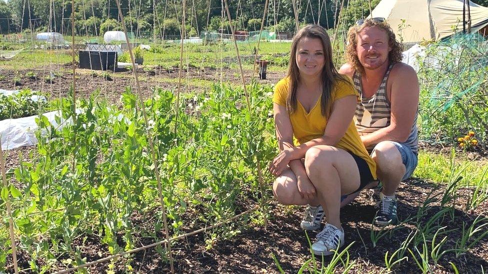 Katie Wales and her partner Scott