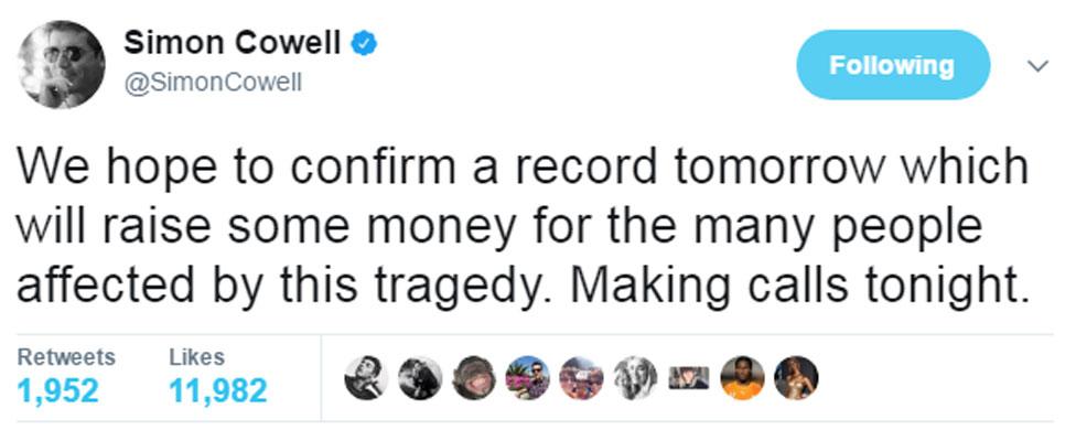 Simon Cowell tweet