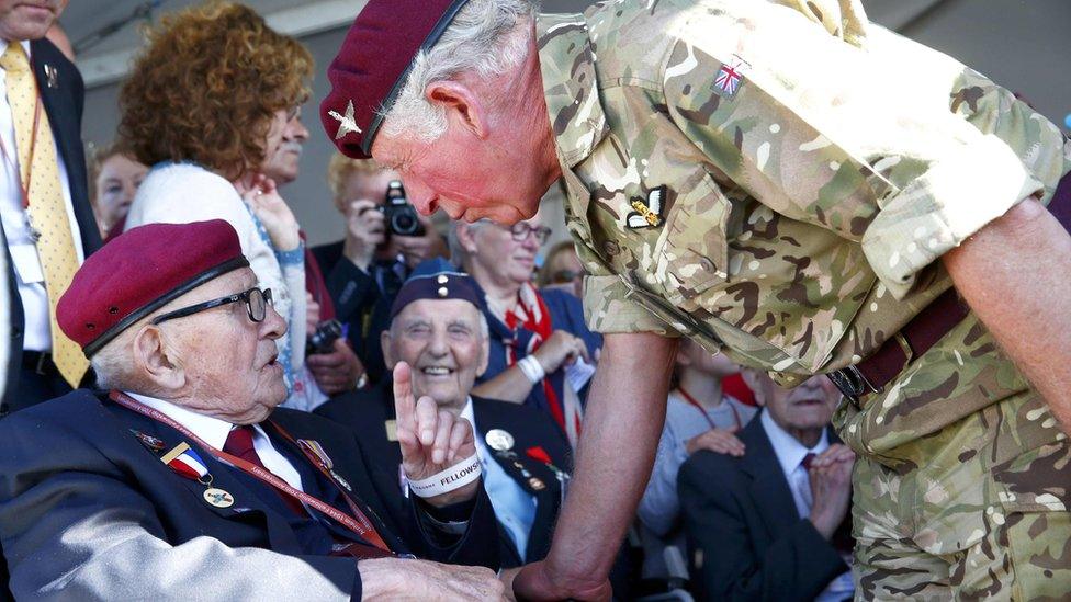 Prince of Wales with veteran